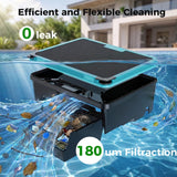 2026 Updated Over-Ground Robotic Pool Cleaner,Solar Powered Pool Vacuum,24H/7D Continuous Cleaning, 180-um, 3L Filtration Basket,APP Support, Pool Skimmer Robot (APP Support-Update)