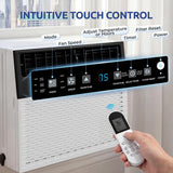 Tehanld 10,000 BTU U-Shaped Window Air Conditioner,450 Sq.Ft Cooling Capacity, Ultra Quiet Operation, Open Window Flexibility with full view, Energy Saving,Remote Control