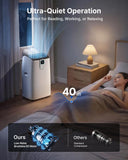 Temprium Smart Inverter Portable Air Conditioners, 16,000 BTU Dual Hose Portable AC Unit with Drainage-free Cooling, Ultral Quiet Air Conditioner for Bedroom with 40dB, APP/Voice Control/Energy Saving