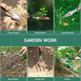 11-Piece Gardening Tool Set, Heavy Duty Garden Tool Set with Storage Bag and Apron, Durable Aluminum Alloy Garden Tools Kit