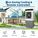 GarveeTech Evaporative Air Cooler with Remote & Timer, 3500 CFM Portable Swamp Cooler Fan with 11.6 Gal Water Tank, 3 Speeds, 120° Oscillation, Blows Cold Air for Home Office Workshop Garage