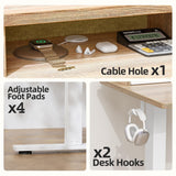 TIQLAB Standing Desk with Two Drawers, Stand Up Standing Desk Adjustable Height