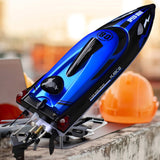 XDJXWJN 14 inch Big RC Boat Remote Control Boat for Kids and Adults, 25 KPH Fast RC Speed Boat with Two 1100mAh Batteries, Waterproof Toy Boats for Lakes Pools & River