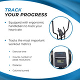 Stamina Elliptical Trainer 1704 - Elliptical Training Machine with Smart Workout App - Compact Standing Elliptical Machine for Home Workout - Up to 250 lbs Weight Capacity
