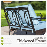 Sophia & William Metal Patio Furniture Set, 2 Pieces Outdoor Couch Sets