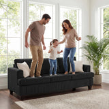 Apicizon 89" Modern Sofa Couch Set, Corduroy Couch 2 Piece Sofa Set for Living Room