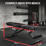 FLYBIRD Adjustable Bench,Utility Weight Bench for Full Body Workout- Multi-Purpose Foldable Incline Bench (Black) FLYBIRD