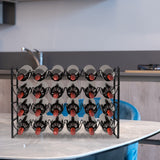 4 Tier Wine Rack, 3-in-1 24 Bottles Wine Storage | Wine Bottle Rack Stackable TONLEA