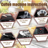 Compact All-in-One Breakfast Station with 7L Oven, Coffee Maker, Large Non-stick Griddle and Toaster Function, Ideal for Small Kitchens, Office Break Rooms