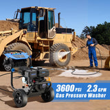 Ezasin Gas Pressure Washer 3600 PSI, 212CC Gas Power Washer 2.3 GPM
