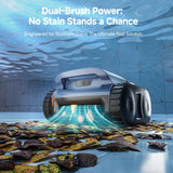 (2026 Upgrade) Pool Vacuum,SAT 25 Robotic Pool Cleaner,Pool Vaccum for Inground Pools,AI Sonar Smart Navigation,Max 180-Mins Battery Life