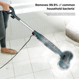 Shark Steam & Scrub All-in-One Scrubbing and Sanitizing Hard Floor Steam Mop, 2 Steam Modes, 2 Dirt Grip Soft Scrub Pads Included, XL Removable Water Tank, Swivel Steering, Teal, S8002BRN