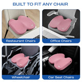 Skechers Seat Cushion, Ergonomic Memory Foam Cushion for Long Sitting Hours on Office & Home Chair