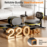 TDH Leg Stretcher, 220LBS Stretcher Machine,200° Adjustable Split Machine for Ballet, Dance,Yoga, Flexibility Stretching Equipment to Relieving Leg Muscl,Exercise for Everyone(Yellow)