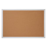 Office Depot® Brand Cork Bulletin Board, 48" x 96", Aluminum Frame with Silver Finish