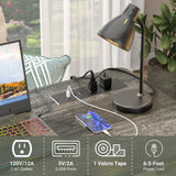 32" Height Adjustable Standing Desk with Power Outlets - Manual Rolling Stand Up Desk with Wheels Small Portable Computer Desk