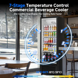 BODEGACOOLER Beverage Refrigerator, 326L/344 Qt Commercial Refrigerator For Kitchen, Home,Office and Garage, 312 Cans & 192 Bottles