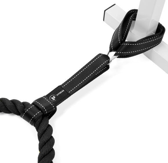 Eclipse Fitness Battle Rope Anchor Strap Kit | Heavy Duty Reinforced Nylon | Easy and Fast Setup | Stops Rope Damage | Stainless Steel Carabiner | Includes Exercise Guide Eclipse Fitness