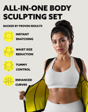 HOT SHAPERS Cami Hot Waist Cincher with Waist Trainer – Hourglass Essentials, Neoprene Vest for Full-Body Sculpting, Sweat Enhancement & Core Support Black