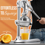 Manual Juicer, Sopito Effortless Citrus Squeezer Professional Safety Stainless Steel Hand Press Juicer, Ideal for Extracting Juice