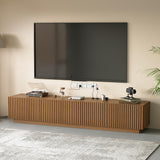 DinaiteEain 86.61" TV Stand for 85 Inch TV, Mid Century Modern Walnut