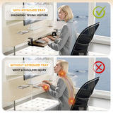 Keyboard Tray Under Desk, Keyboard Holder&Drawer with C-Clamp 25.6"x11.8"