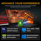 18 HX AI 18" 240Hz Gaming Laptop, Intel Ultra 9 275HX, NVIDIA RTX 5070 8GB GDDR7