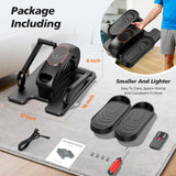 Under Desk Elliptical Machine for Senior, Quiet Motorized Leg Exerciser with Smart Remote, Pedal Exerciser with 15 Adjustable Speeds for Auto/Manual Modes