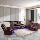 Ritz Power Recliner Living Room Set with LED for Living Room, Dormitory, Guest House, Playroom, Airbnb,Apartment