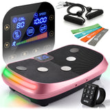 Lifepro Rumblex 4D Curved Vibration Plate Exercise Machine — Triple Motor, 7 Modes & 60 Speeds Vibrating Platform Machine — Full Body Vibration Plate for Lymphatic Drainage & at Home Workout