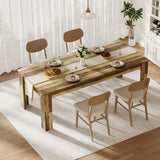 Garvee 71" Farmhouse Dining Table for 6-8 People, Rectangular Kitchen Table