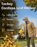 Hand Held Leaf Blower Cordless with Batterys and Charger 990,000 RPM Small Portable Mini Turbo Jet Blower for Makita 18V Battery Electric Powered Lawn Car Yard Snow Patio Dust Tool(2 Battery)