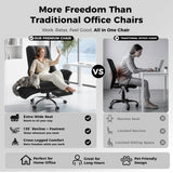 Big and Tall Office Chair, Flip Armrests for Pets & Cross Legged Sitting