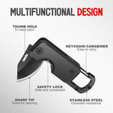 Pocket Folding Knife Gifts for Men - Stocking Stuffers for Men, Small Multitool Box Cutter with 1.5inch Blade - Christmas Fathers Day Birthday Gifts - EDC Keychain Gadgets for Hiking, Camping, Fishing
