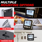 Alpha Grillers Meat Thermometer Digital - Kitchen Oven Thermometer for Cooking Food, Grilling, BBQ Smoker - 7 Preset Temperature Alerts, Timer