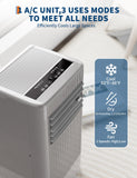 8000 BTU Portable Air Conditioner 3-in-1 Cooling AC Portable Air Conditioner for Room with Sleep Mode, Ventless Floor Air Conditioner, 3 Speeds Fan & Dehumidifier