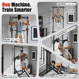 SPORTSROYALS PT2 Power Tower Pull Up Bar Station, 450LBS Stable Pull Up Dip Station for Home Gym Strength Training Equipment | FED Fitness