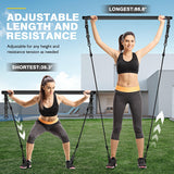Ayombo Pilates Bar, Multifunctional Pilates Bar Kit with Resistance Bands, Adjustable Fitness Workout Equipment Set for Men Women, Portable Home Gym