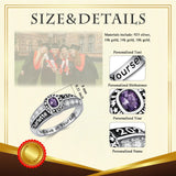 Oseew 2027 Birthstone Custom Class Ring for Women (Yellow Gold)
