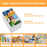 Foldable Shopping Cart with Wheels, Collapsible Rolling Crate for Groceries, Folding Storage Box with Handle,