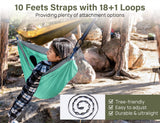 Camping Hammock 500 lbs Capacity, Camping Essentials, Lightweight Portable Double Hammock with Tree Straps Kootek
