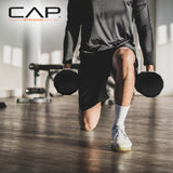 CAP 100 LB Coated 12-Sided Chrome Handle Dumbbell Weight Set with Vertical Rack