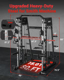 GarveeLife Smith Machine Home Gym All in One, 2200LBS Squat Rack Power Cage