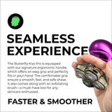 Skull Shaver Butterfly Kiss PRO - Women's Electric Shaver for Bikini Line, Legs & Body - Wet & Dry Use - Ergonomic, Hypoallergenic Blades - 60 Minutes Cordless Use - Purple