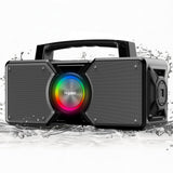 Hupoaf Speakers Bluetooth Wireless,160W Max Loud Bass Outdoor Speaker, IPX7 Waterproof, Boombox Sound, All Day Battery, Wireless TWS Pairing Speakers Portable for Party, Outsides, Beach,Garage