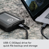 SanDisk Professional 5TB G-Drive ArmorATD - Rugged, Durable Portable External Hard Drive HDD, USB-C, USB 3.2 Gen 1