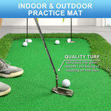 Ponsonbay Golf Putting Green Indoor 3.3x10 Ft Large Golf Putting Mat Professional Artificial Grass Turf Practice Mat with Sand Pit for Home, Office & Outdoor
