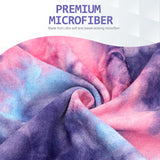 Eunzel Yoga Towel,Hot Yoga Mat Towel with Grip Dots Sweat Absorbent Non-Slip for Hot Yoga, Pilates and Workout 24" x72", Purple & Blue Eunzel