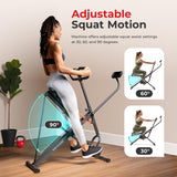 Sunny Health & Fitness Smart Upright Row-N-Ride Exerciser, Squat Assist Trainer for Glutes Workout with Adjustable Resistance, Easy Setup & Foldable, Glute & Leg Exercise Machine- NO. 077SMART Sunny Health & Fitness