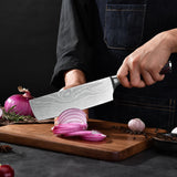OSERM Knife Set | Gift-Ready 6-Piece (5+1) Japanese Style Kitchen Knife Set — Burgundy Gift Box with An Additional 8" Chef Knife — Ideal Christmas, Wedding & Household Gift